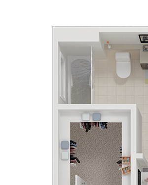 One bedroom floor plan